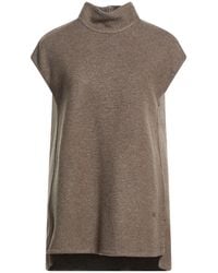 Agnona - Taupe Turtleneck Cashmere, Wool - Lyst