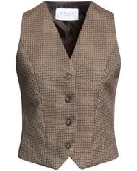 Kaos - Camel Tailored Vest Polyester, Viscose, Elastane - Lyst