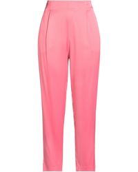Nenette - Fuchsia Pants Viscose, Elastane - Lyst