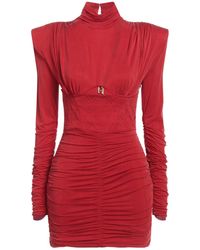 Elisabetta Franchi - Mini Dress Cupro, Elastane - Lyst