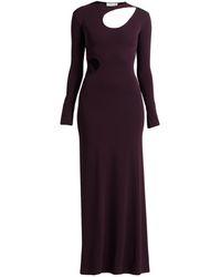 Victoria Beckham - Plum Maxi Dress Viscose, Elastane - Lyst