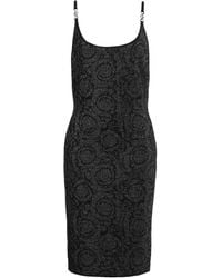 Versace - Midi Dress Viscose, Polyamide, Metallic Polyester, Elastane - Lyst