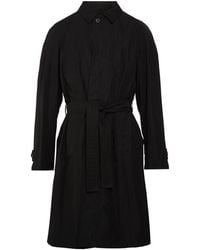 Hevò - Overcoat & Trench Coat Polyester, Cotton - Lyst