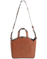 Karl Lagerfeld - K/Circle Sm Tote Perforated -- Tan Handbag Cow Leather - Lyst