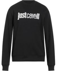 Just Cavalli - Printed Crewneck Cotton Sweatshirt - Lyst