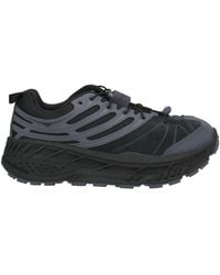 Hoka One One - Charcoal Sneakers Leather, Textile Fibers - Lyst