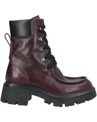 Paola D'arcano - Burgundy Ankle Boots Leather - Lyst