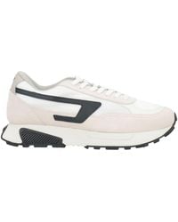 DIESEL - Ivory Sneakers Calfskin, Polyester - Lyst