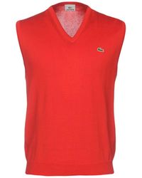 lacoste mens sleeveless jumper