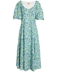 KENZO - Light Midi Dress Cotton - Lyst
