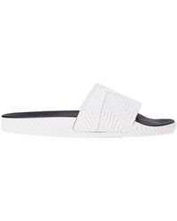 adidas white slippers
