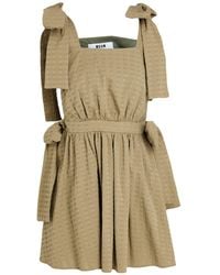 MSGM - Mini Dress Cotton, Elastane - Lyst