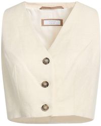 Peserico - Ivory Tailored Vest Linen, Viscose - Lyst