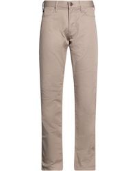 Emporio Armani - Taupe Pants Cotton, Elastane - Lyst