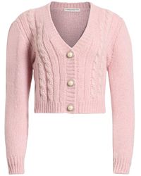 Alessandra Rich - Cardigan Alpaca Wool, Polyamide, Wool, Elastane - Lyst