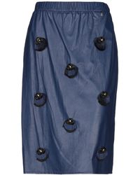 Elisabetta Franchi Falda a media pierna - Azul