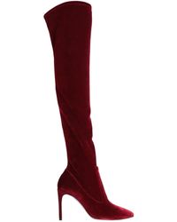 Rene Caovilla - Burgundy Boot Textile Fibers - Lyst