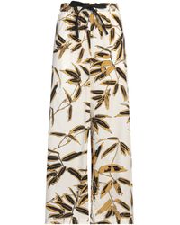 SOLOTRE - Ivory Pants Cotton - Lyst