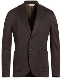 Paoloni - Chocolate Blazer Cotton, Polyamide, Elastane - Lyst