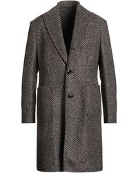 Tombolini - Dark Coat Polyester, Acrylic, Virgin Wool - Lyst