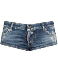 DSquared² - Denim Shorts Cotton, Elastane - Lyst