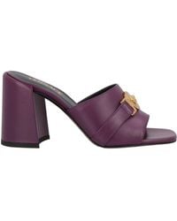 Versace - Plum Sandals Leather - Lyst