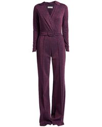 La Petite Robe Di Chiara Boni - Plum Jumpsuit Polyamide, Viscose, Elastane, Polyester - Lyst