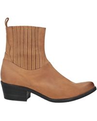 Ink - Camel Ankle Boots Leather - Lyst