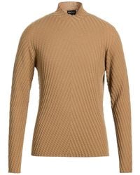 Giorgio Armani - Camel Turtleneck Virgin Wool, Polyester - Lyst