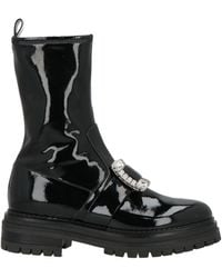 Sergio Rossi - Ankle Boots Leather, Textile Fibers - Lyst
