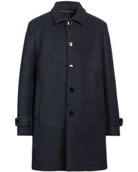 DISTRETTO 12 - Overcoat & Trench Coat Polyester, Viscose, Wool - Lyst