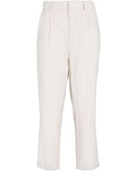 Soallure - Cream Pants Viscose - Lyst