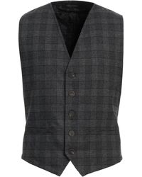 Messagerie - Charcoal Tailored Vest Wool, Polyester, Elastane - Lyst