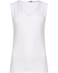 Pierantonio Gaspari - Cream Tank Top Viscose, Polyamide - Lyst
