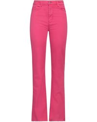 Shopart - Fuchsia Pants Cotton, Elastane - Lyst