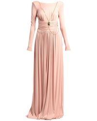 Elisabetta Franchi - Maxi Dress Cupro, Elastane - Lyst