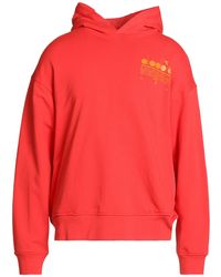 und Fitnesskleidung Hoodies Diadora Sweatshirt in Rot Damen Herren Bekleidung Herren Sport- Training 
