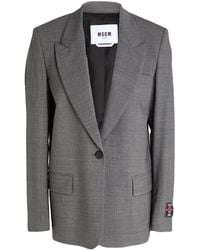 MSGM - Blazer Virgin Wool, Elastane - Lyst