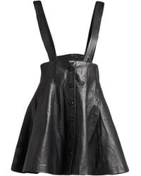 ROTATE BIRGER CHRISTENSEN - Mini Skirt Lambskin - Lyst