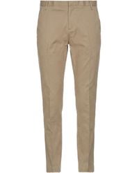 Entre Amis - Khaki Pants Cotton, Elastane - Lyst