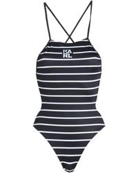 Donna Abbigliamento da Abbigliamento da spiaggia da Bikini e costumi interi Panties kl21wbt0 di Karl Lagerfeld in Bianco 