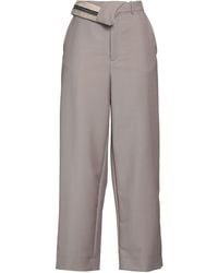 Fendi - Khaki Pants Mohair Wool, Wool - Lyst
