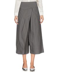 Manila Grace Pantalone capri - Grigio