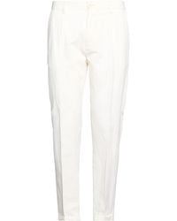 Officina 36 - Ivory Pants Textile Fibers - Lyst