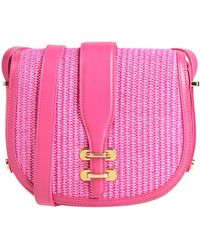 Alberta Ferretti - Fuchsia Cross-Body Bag Textile Fibers, Leather - Lyst