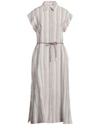 Peserico - Midi Dress Linen - Lyst