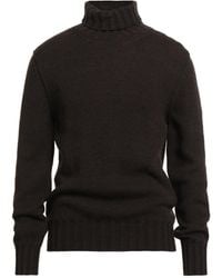 Messagerie - Patrizio Piscaglia Dark Turtleneck Baby Alpaca Wool, Polyamide, Wool - Lyst