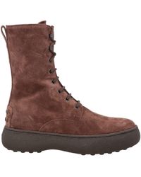Tod's - Chocolate Ankle Boots Leather - Lyst