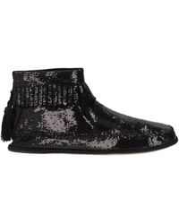 Marc Jacobs - Sequined Leather Ankle Boots - Lyst