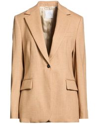 Eleventy - Camel Blazer Wool, Metallic Fiber, Polyamide - Lyst
